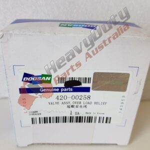 Doosan/Develon Valve Assy Overload Relief 420-00258 Excavator Heavy Duty Parts Australia Perth